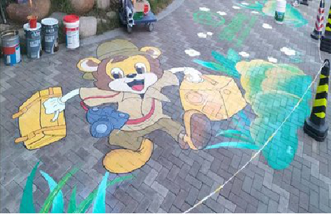 蒙城夏季画地面彩绘会遇到的问题