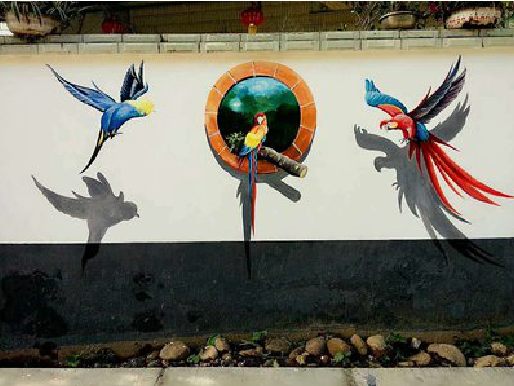 蒙城视觉错位-3D墙绘设计