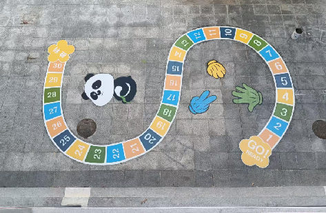 蒙城地面游戏彩绘