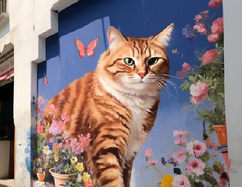 蒙城自己绘制有个性的手绘墙