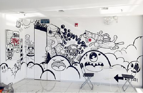 蒙城手绘墙并非传统涂鸦。